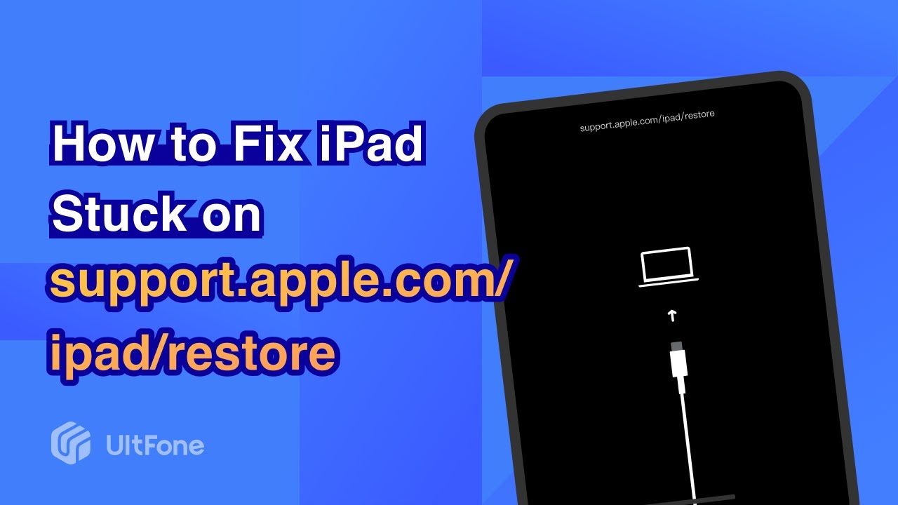 Как исправить зависание iPad на экране support.apple.com/ipad/restore 2025