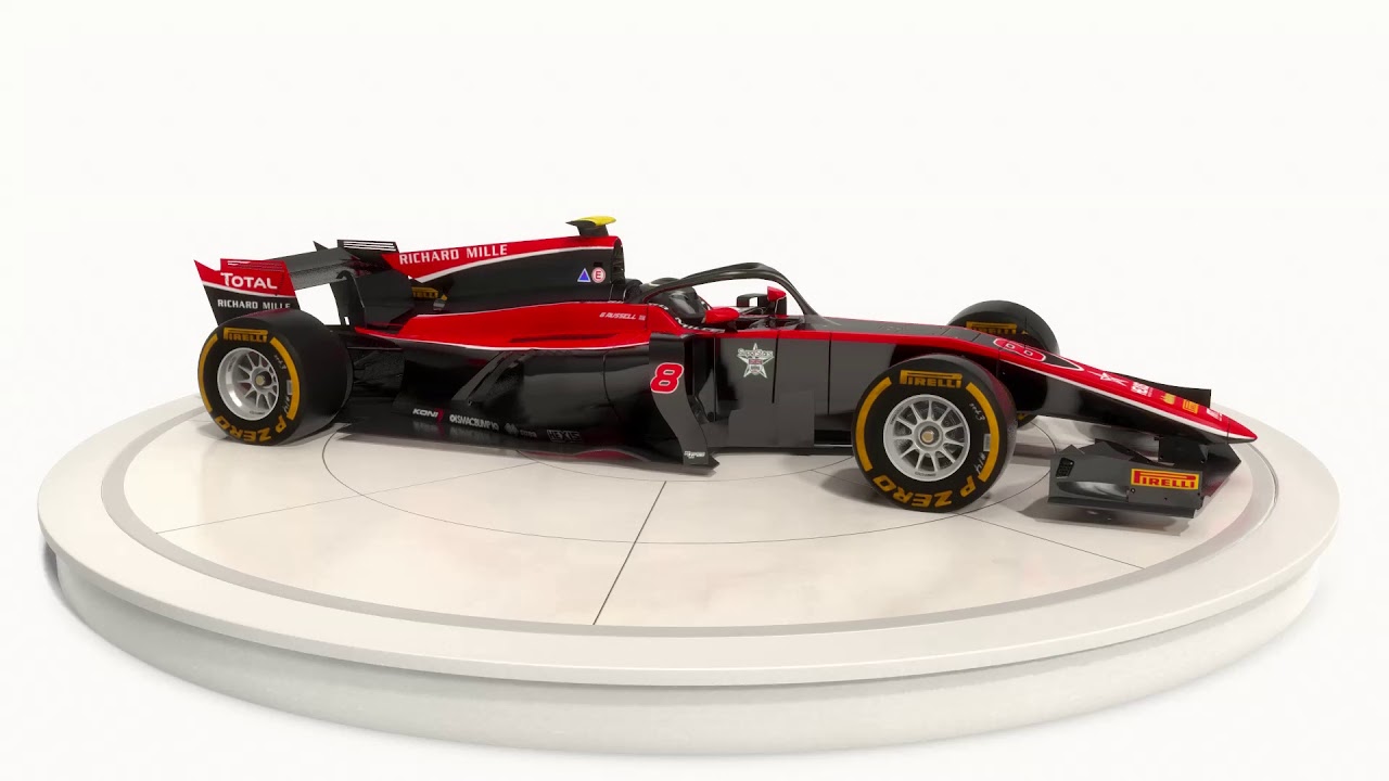 ART Grand Prix Formula 2 Season 2018 Race car 3D model