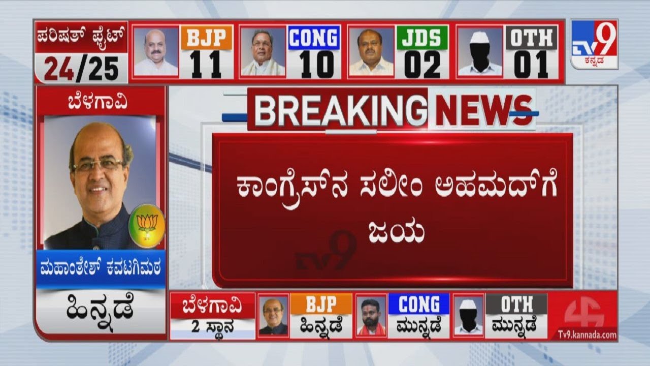 Congress Candidate Saleem Ahmed Wins In Dharwad | Karnataka MLC Election Results 2021