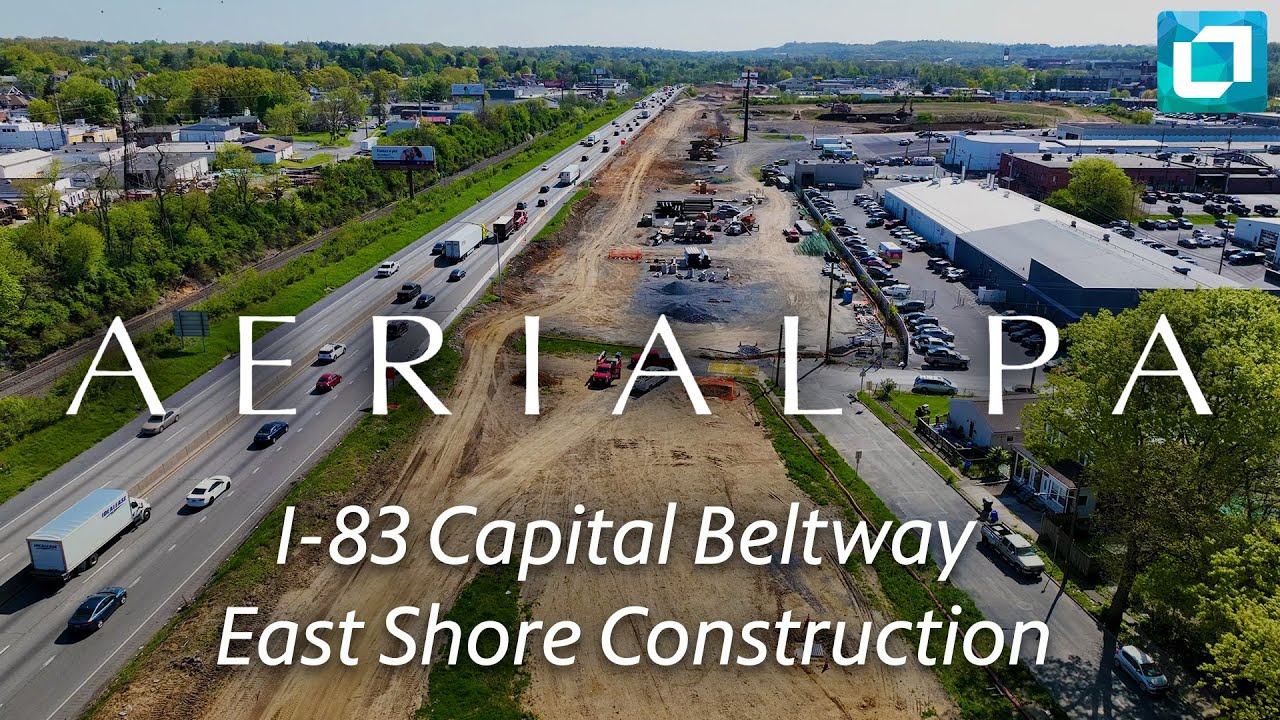 I-83 Capital Beltway East Shore Construction | Aerial PA