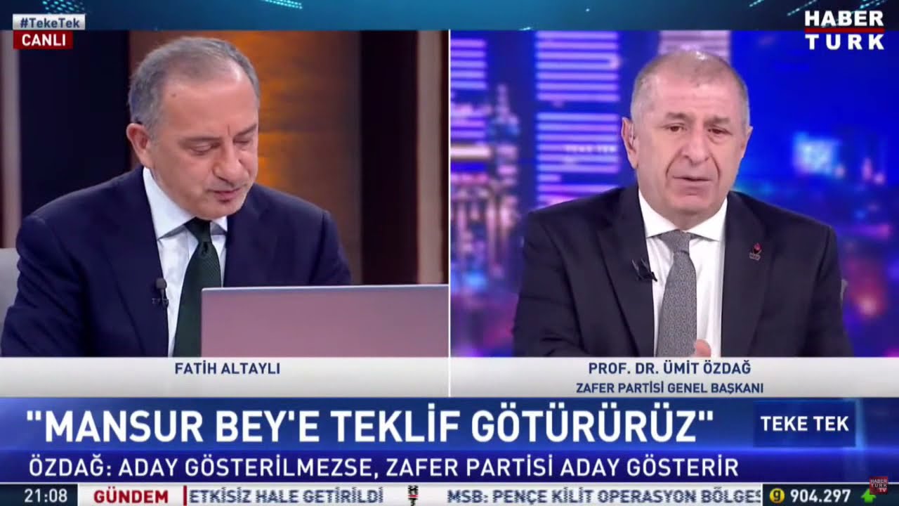 Fatih Altaylı ile TekeTek Programında Gündemi Değerlendiriyorum | Prof. Dr. Ümit Özdağ