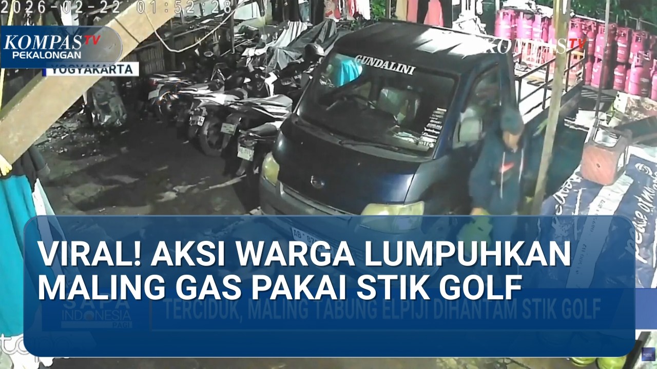 Salah Pilih Lawan! Niat Curi Tabung Gas, Maling Ini Malah Duel Lawan Stik Golf Warga