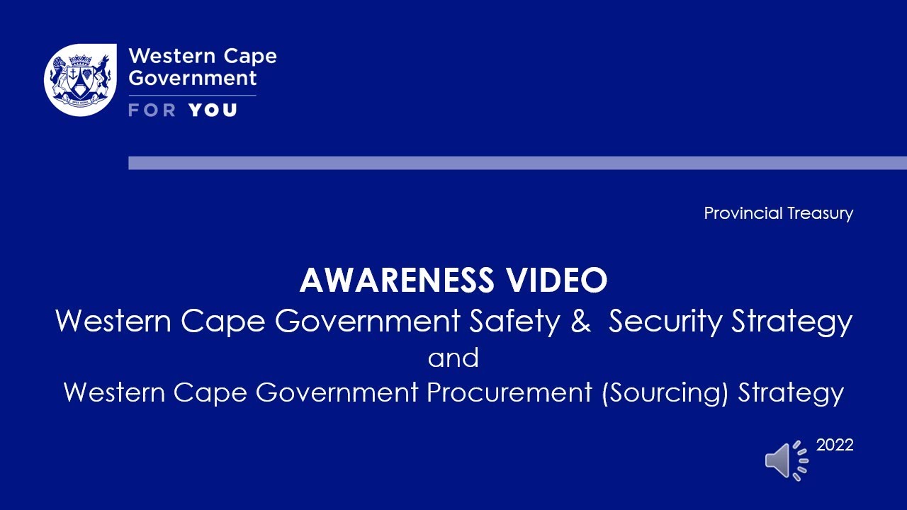 Western Cape Government Safety and Security Strategy and Procurement Strategy