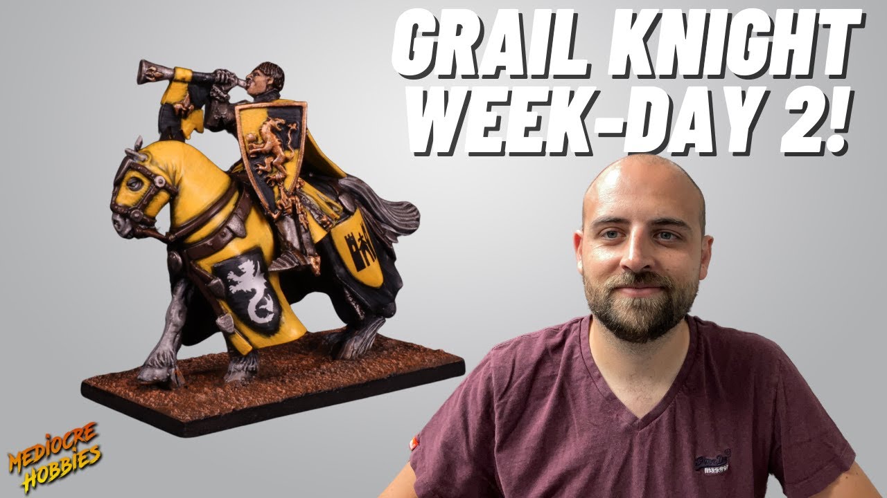 Paint a Black and Yellow scheme for Bretonnian Grail Knight! #theoldworld