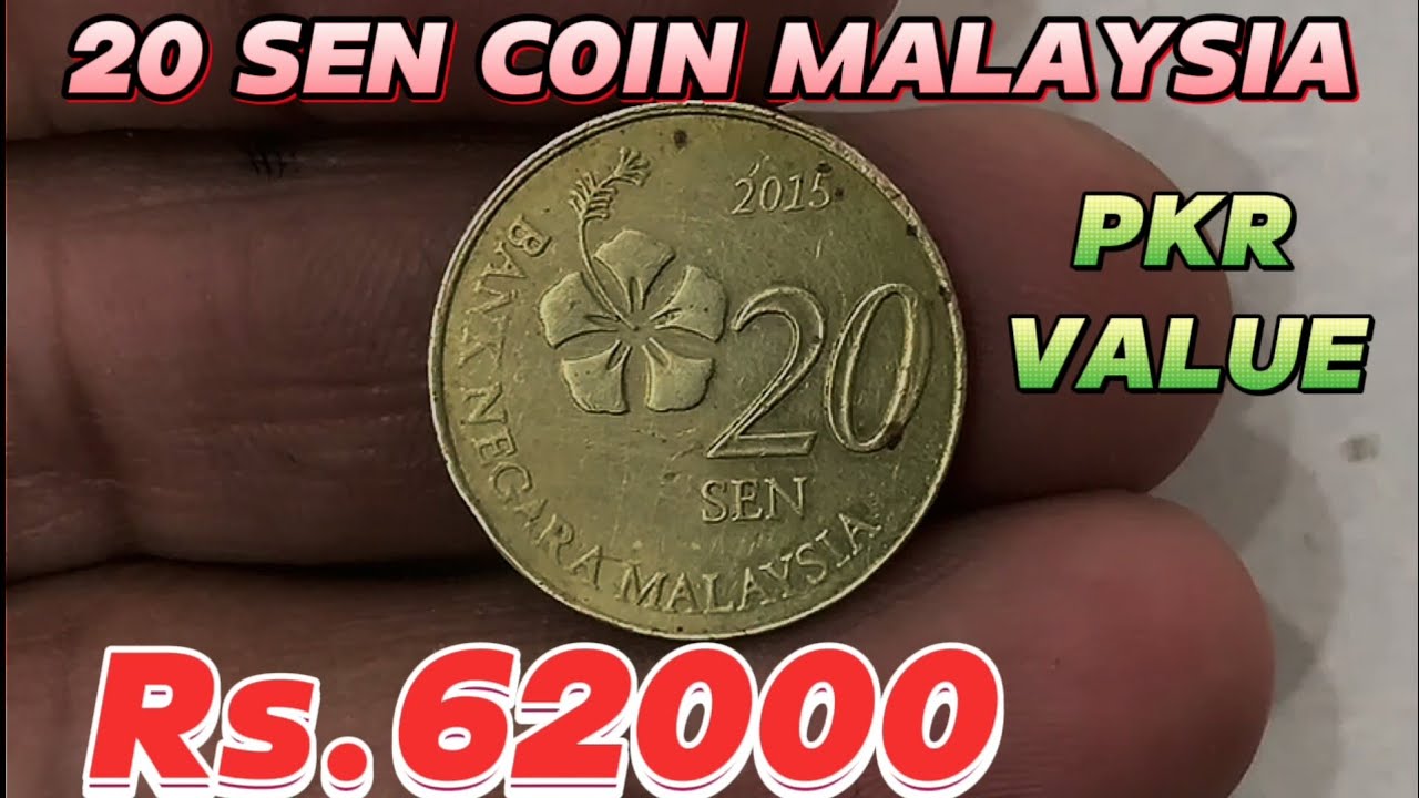 20 Sen Coin Malaysian | Rs.62000 Value Pkr Inr Today | Old Coins All Countries