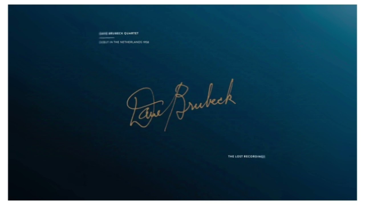 Dave Brubeck Quartet – Debut in the Netherlands 1958