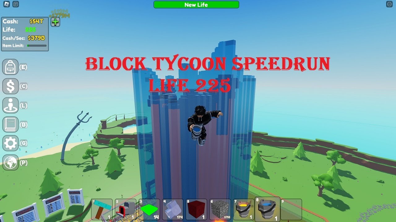 Block Tycoon Speedrun life 225!! Road to life 250 #roblox #robloxgames #blocktycoon