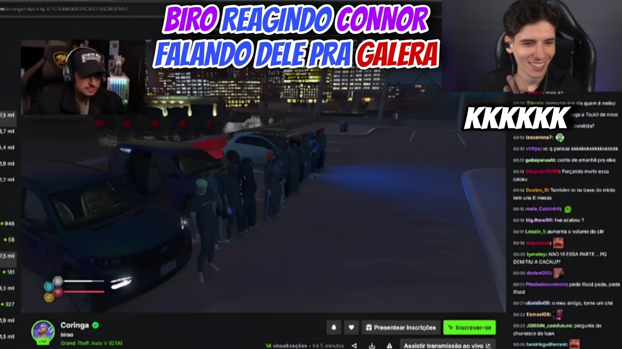 BIRO REAGINDO CONNOR FALANDO DELE PRA GALERA! KKKKKKKK