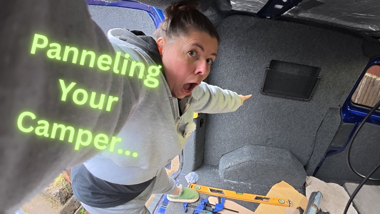 Fitting and Customising Carpeted panels to your DIY camper conversion.