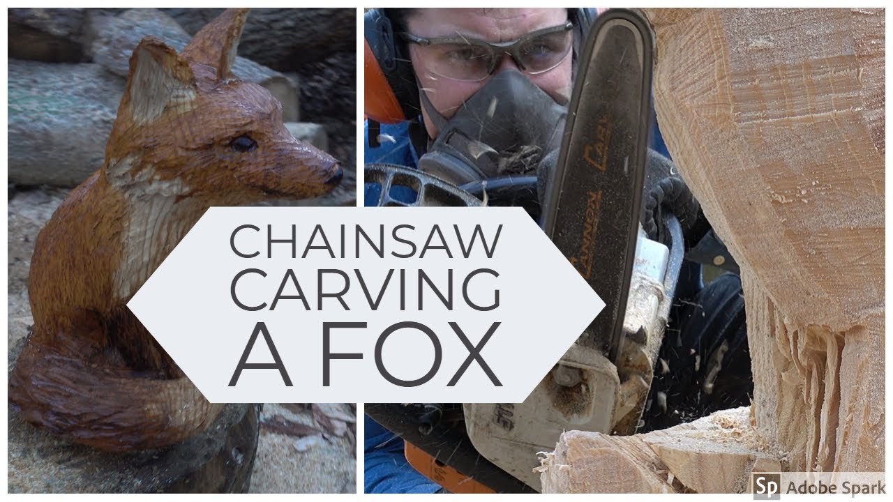 Chainsaw Carving a Fox
