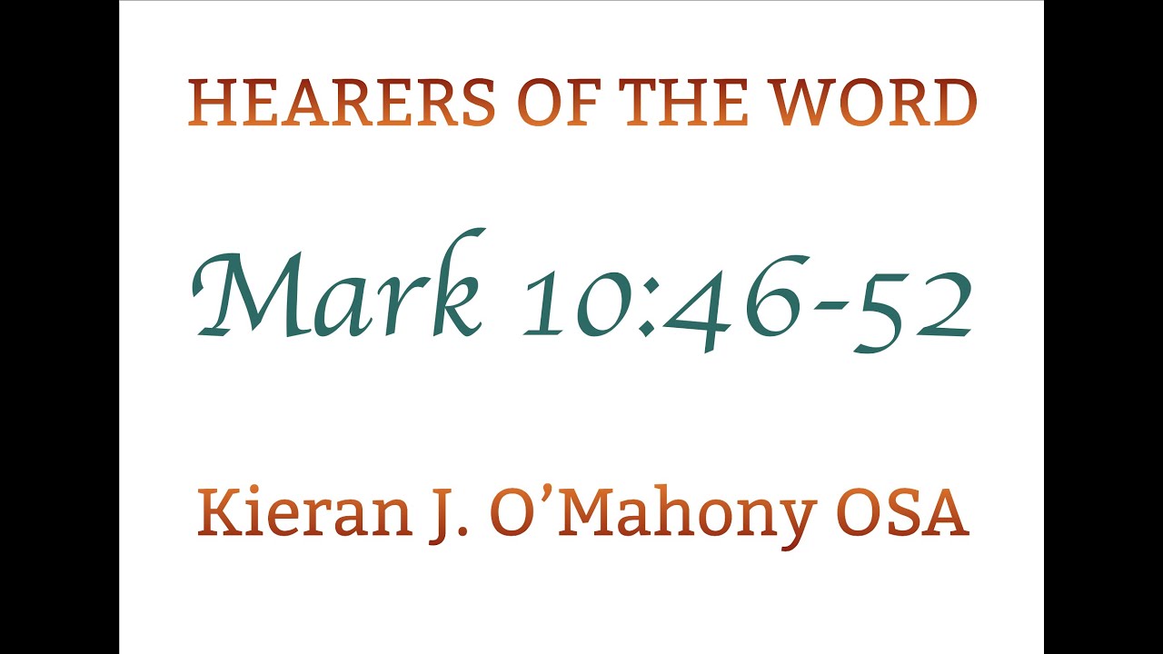 Mark 10:46-52: Bartimaeus