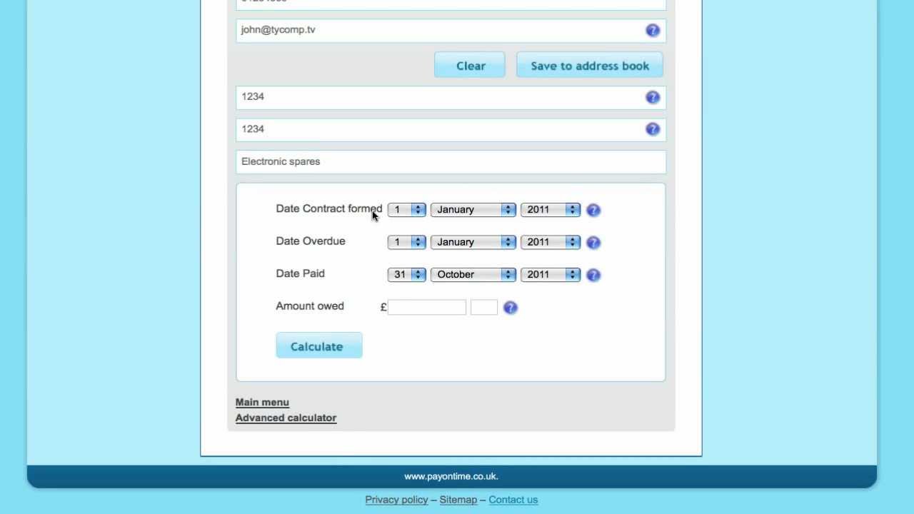 Retrospective Late Payment Demands - Advanced Late Payment Interest Calculator