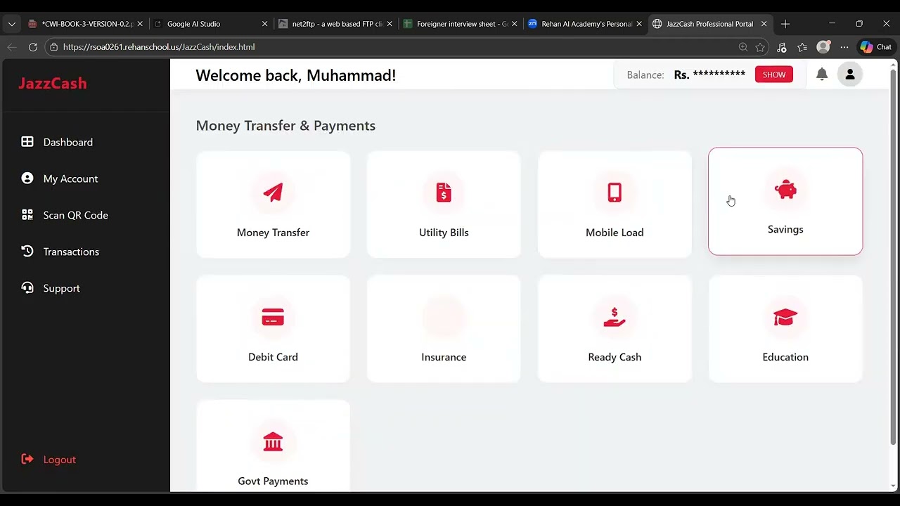 JAZZCASH CLONE