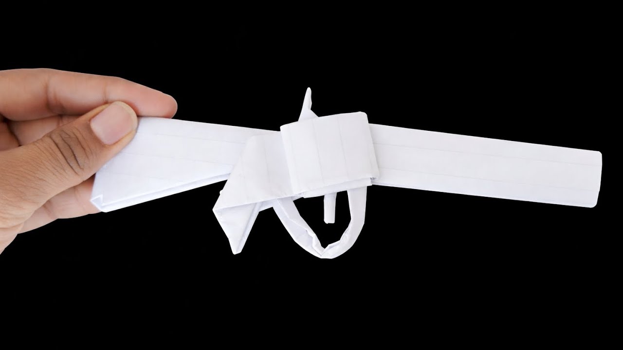 How to make no glue paper origami gan #papercrafts #howtomakepapersoap #diy #artandcraft #gun 