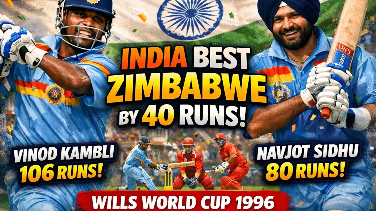 INDIA VS ZIMBABWE| LEAGUE MATCH @ KANPUR| WILLS WORLDCUP 1996| HIGHLIGHTS.