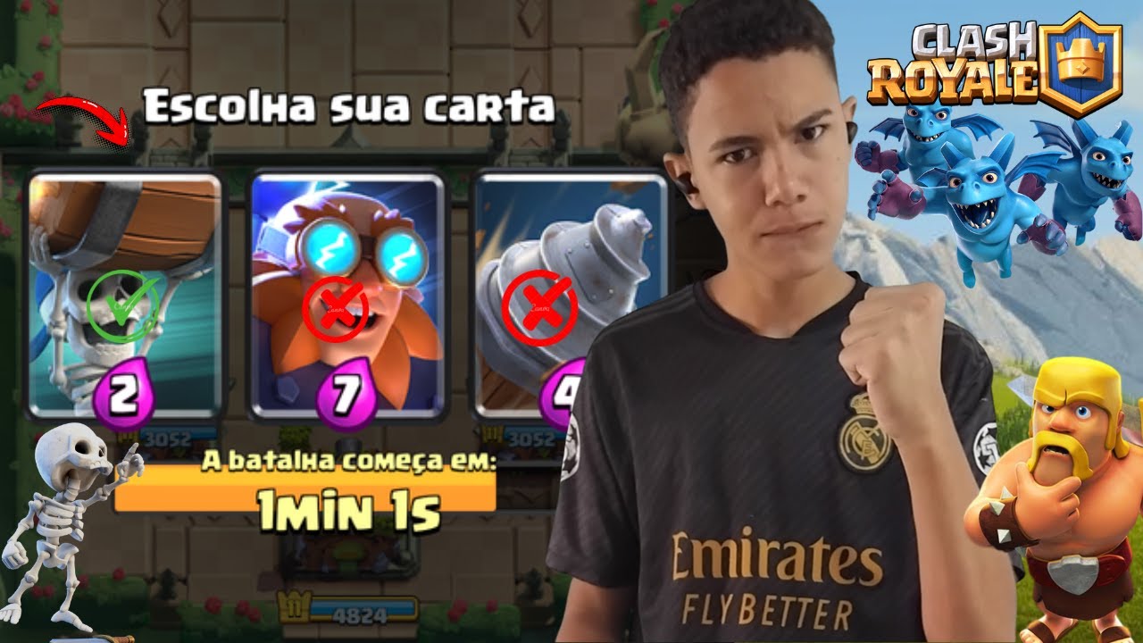 CLASH ROYAL: Mas só posso jogar com as cartas mais baratas do desafio!!!!!