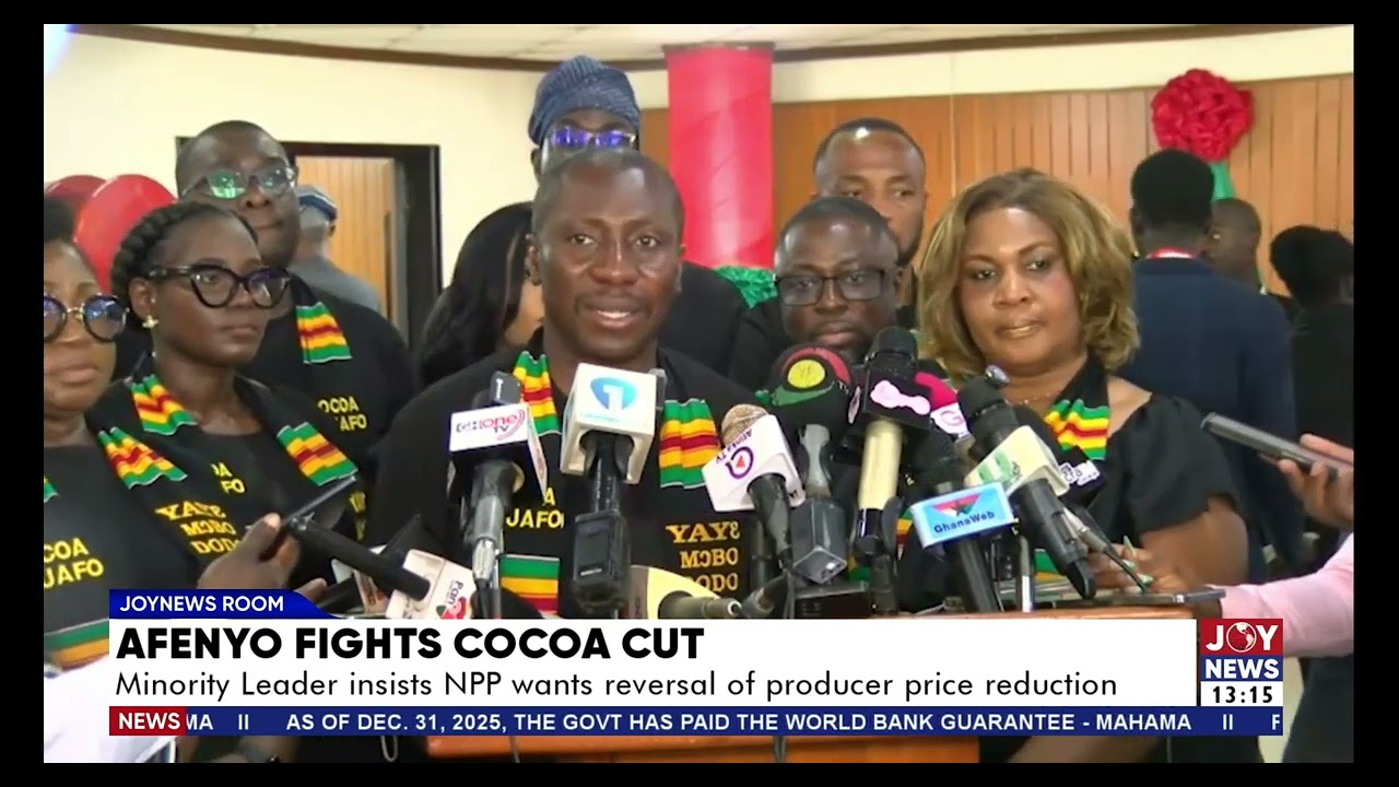 Afenyo fights cocoa cut: Minority Leader insists NPP wants reversal of producer price reduction.