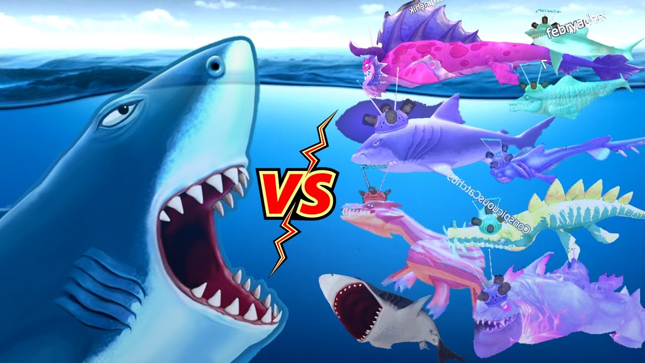 Hungry Shark Evolution - All Enemies Sharks Attacks | hungry Shark - Shark Game