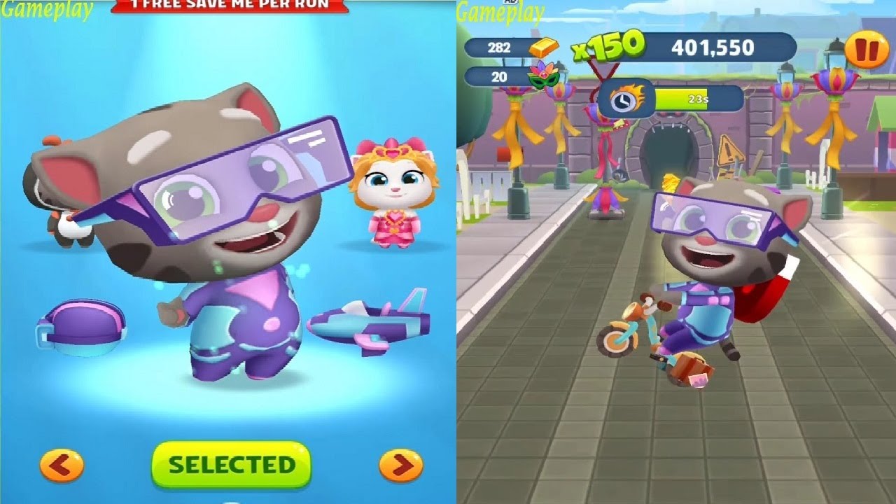 Talking Tom Gold Run NEW UPDATE PARTY PARADE New Character Gamer Tom Unlocked Gameplay HD