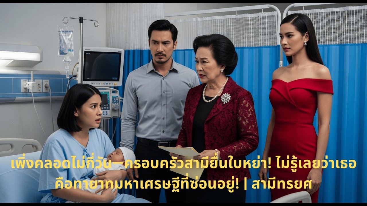 เพิ่งคลอดไม่กี่วัน—ครอบครัวสามียื่นใบหย่า! ไม่รู้เลยว่าเธอคือทายาทมหาเศรษฐีที่ซ่อนอยู่! | สามีทรยศ