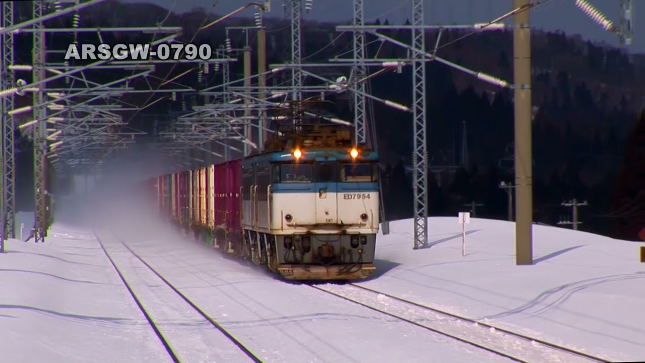 【青函トンネル】ED79重連貨物列車・津軽海峡線【五稜郭】Arsgw-0790　Double-engine ED79 freight train thru SEIKAN tunnel;