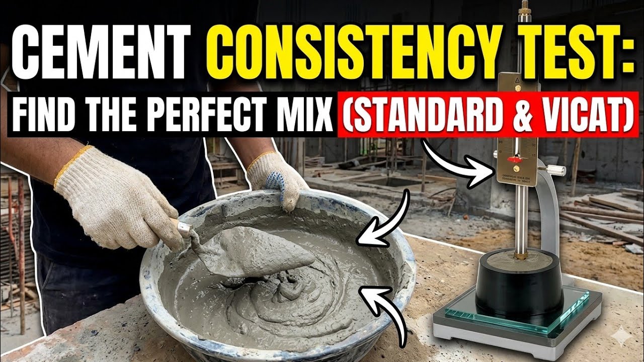 Cement Consistency Test as per IS Code | Full Practical Video