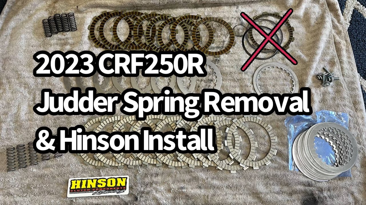 Eliminate Judder Spring and Hinson Race Clutch Install Review 2023 CRF250R CRF remove jutter How To