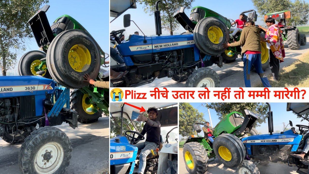 आज के बाद टोचन नहीं करूंगा। Tractor accident JohnDeere 5050 vs New Holland