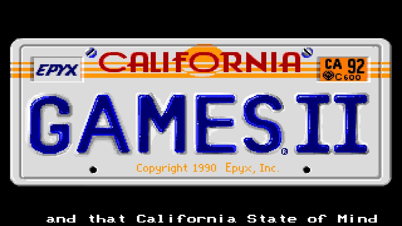 California Games II (PC/DOS) 1990, Epyx, Inc