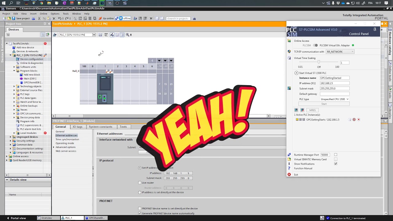 OPC UA Communication between a PLC and Matlab/Simulink