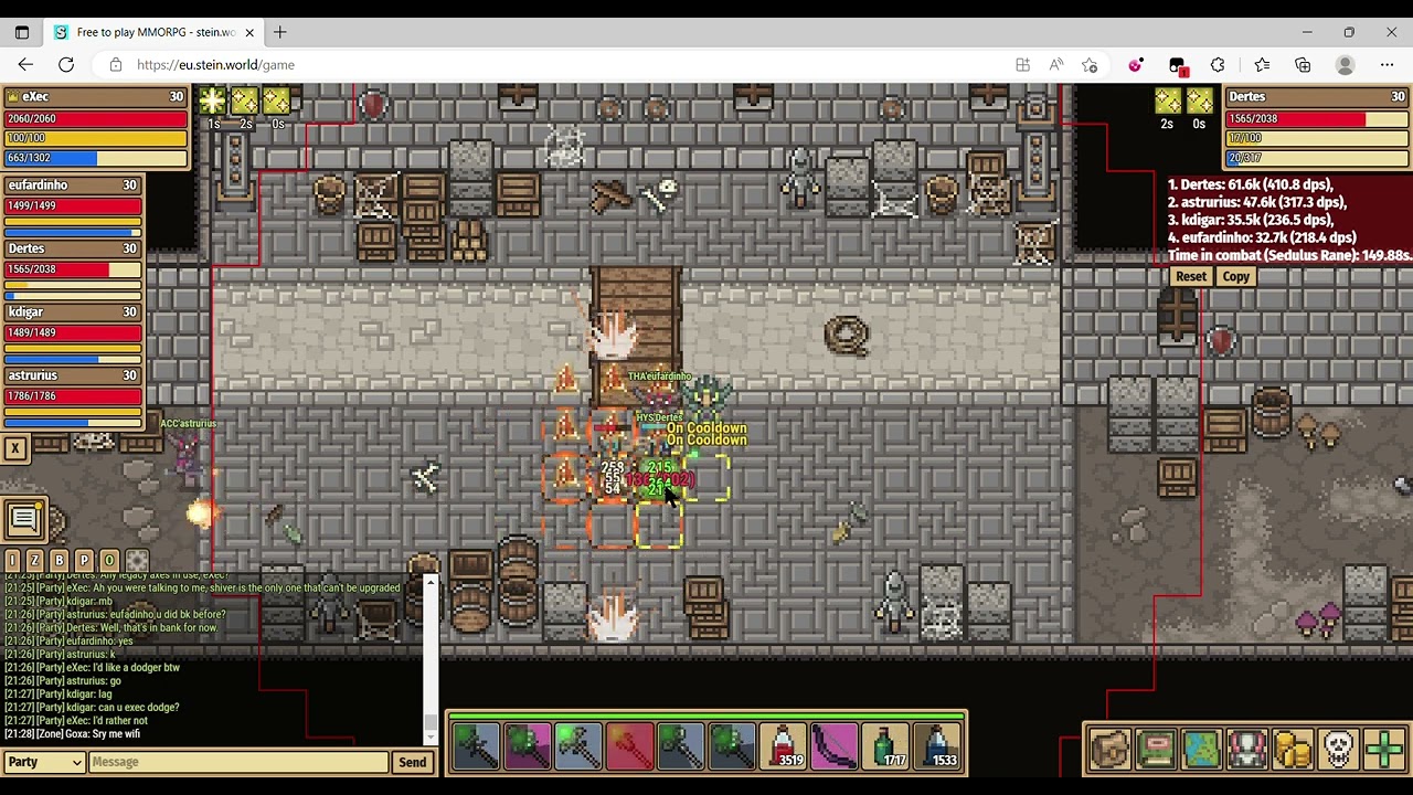 Stein.world Healing a static fighter tank on Rane