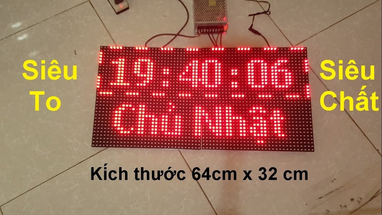 Tổng hợp đồng hồ Led P10, bảng led matrix P10 si&ecirc;u to khổng lồ cực đẹp