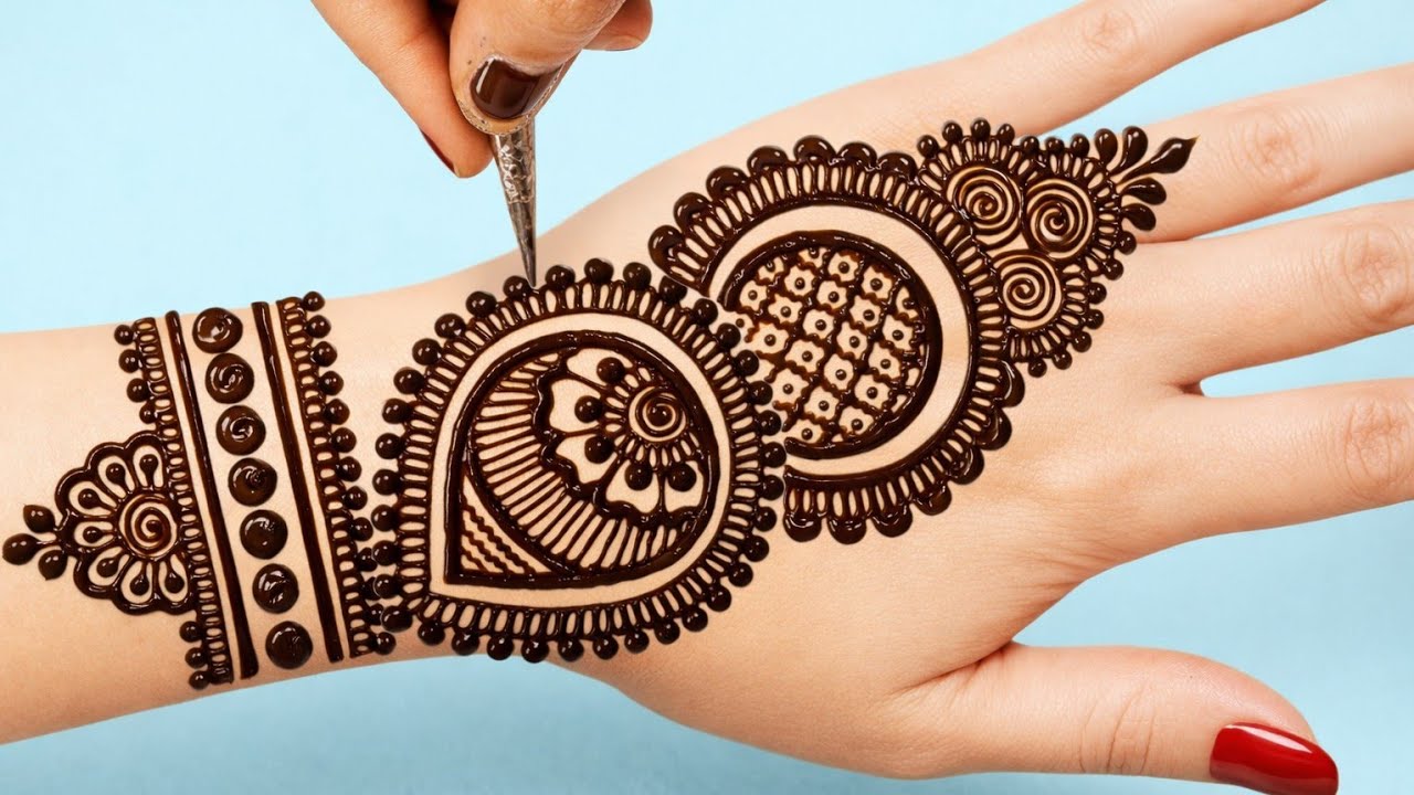Back hand mehndi design | simple arabic henna design | new beautiful mehndi design 
