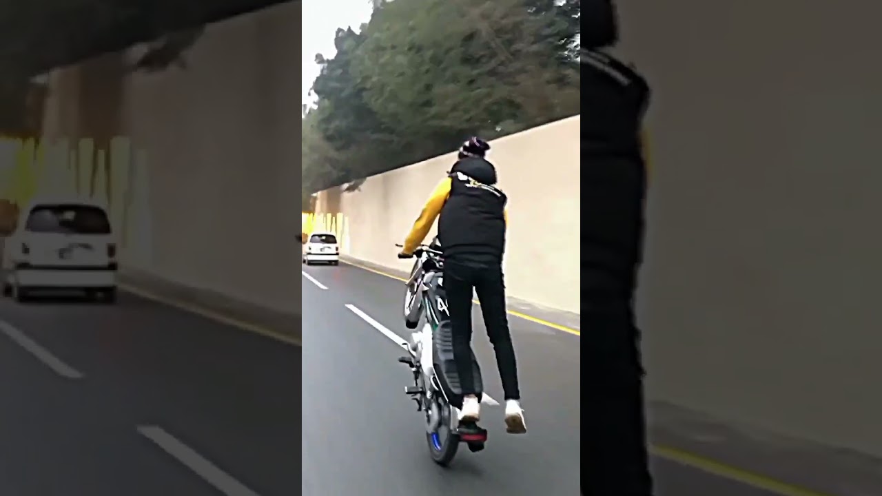 Public reaction 😂😯 #125  ONE WHEELING