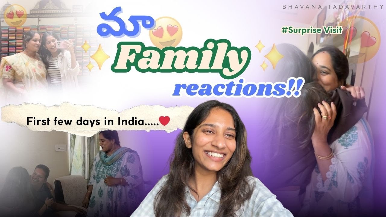 Finally, I am Homeee guys!!!🥰 | Family reactions 🥹 | USA to INDIA | Amma కోసం shopping.