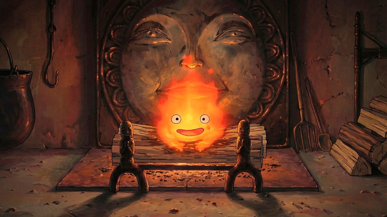 Howl's Moving Castle Ambience | Fireplace | For Mental Reset & Productivity