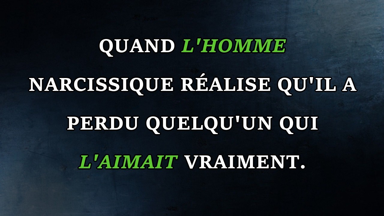 Un narcissique ressent-il la perte d'un amour véritable qu'il a ignoré?