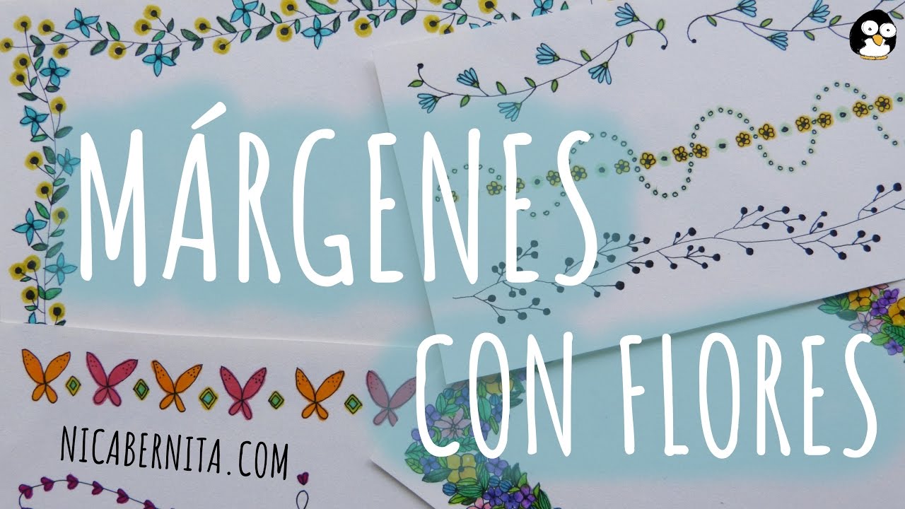 MÁRGENES PARA CUADERNOS Y BORDES PARA CARTAS con dibujos de flores (1)🌼 NICA BERNITA