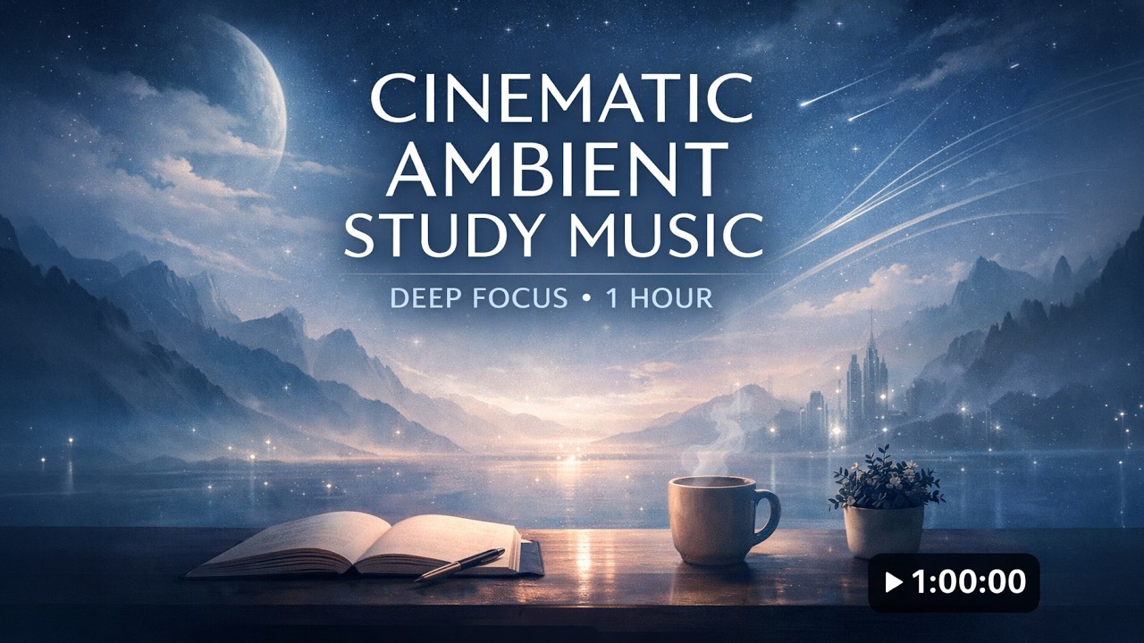 Deep Focus Cinematic Ambient Music for Studying | 1 Hour