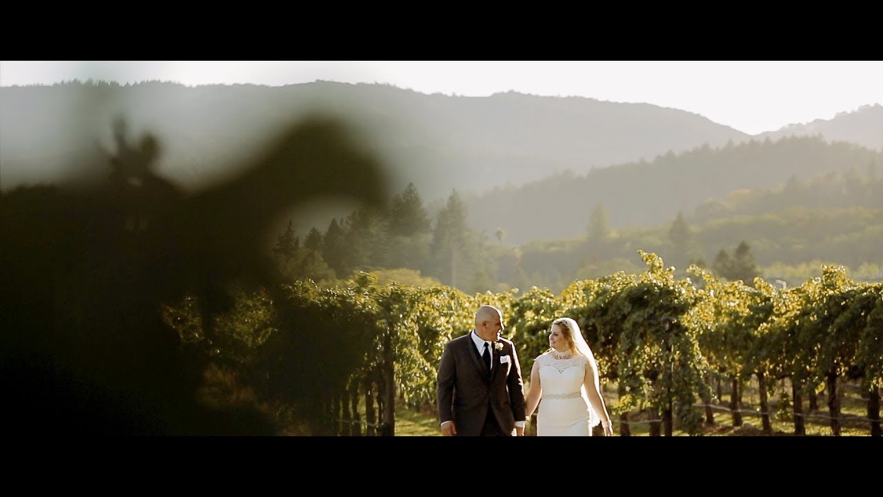 Gorgeous Fall Wedding at St. Helena Catholic Church and Varozza Vineyards - Brian and Jenna