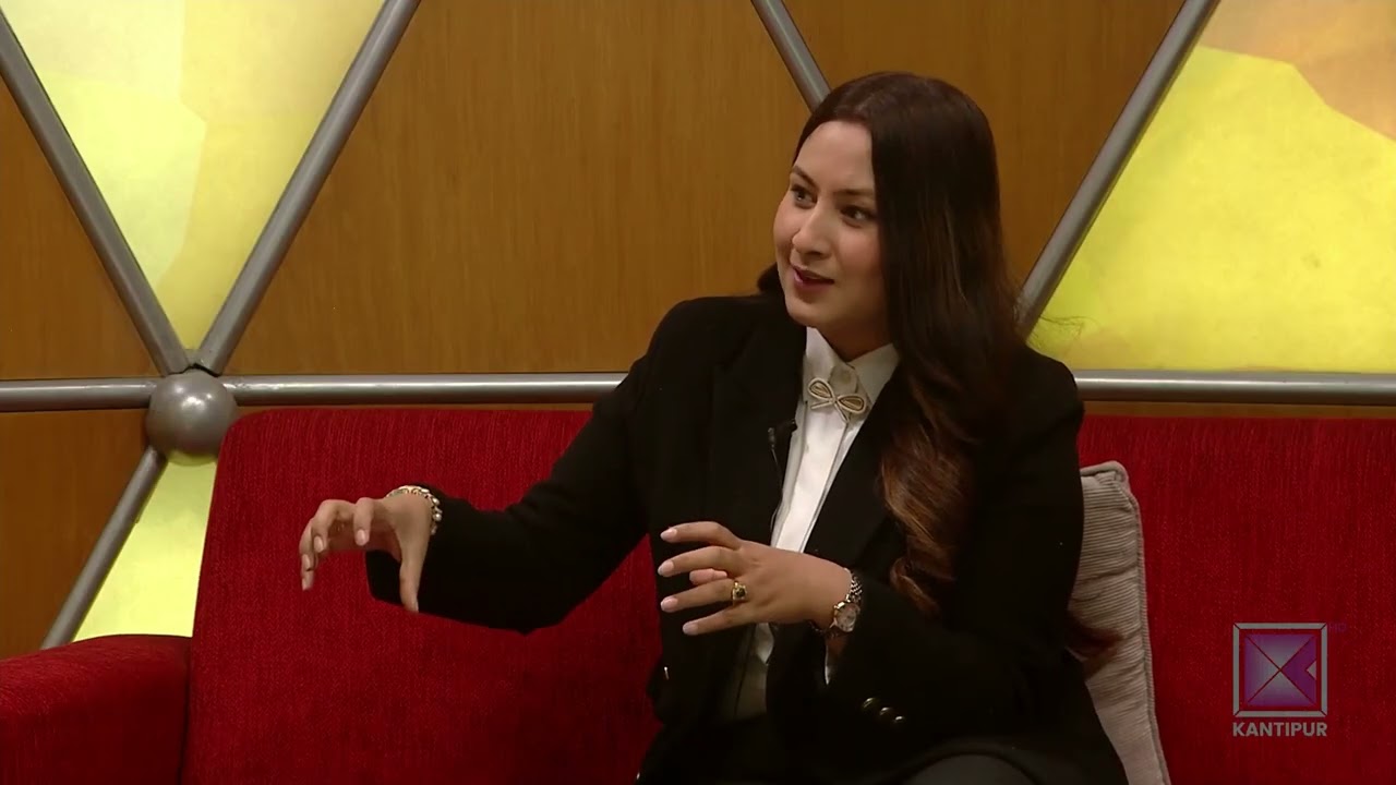 Sen Rajani Thapa NP of JCI Nepal in Kantipur TV