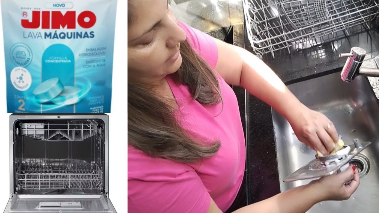 Limpeza da lava louças Midea 8S. Pastilha JIMO