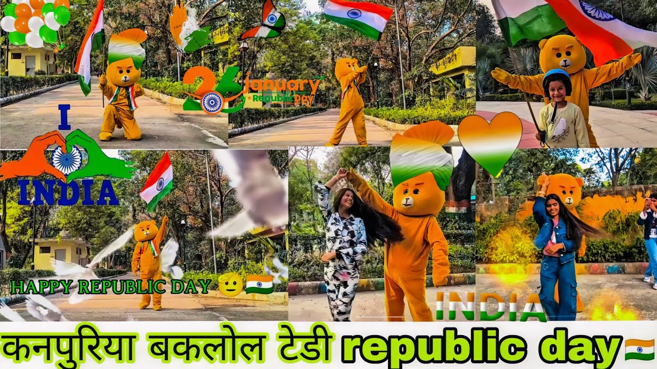 कानपुरया बकलोल टेडी Happy republic day 🇮🇳❤️ और फनी मस्ती 😂 नाना राव पार्क पब्लिक रिएक्शन 😱