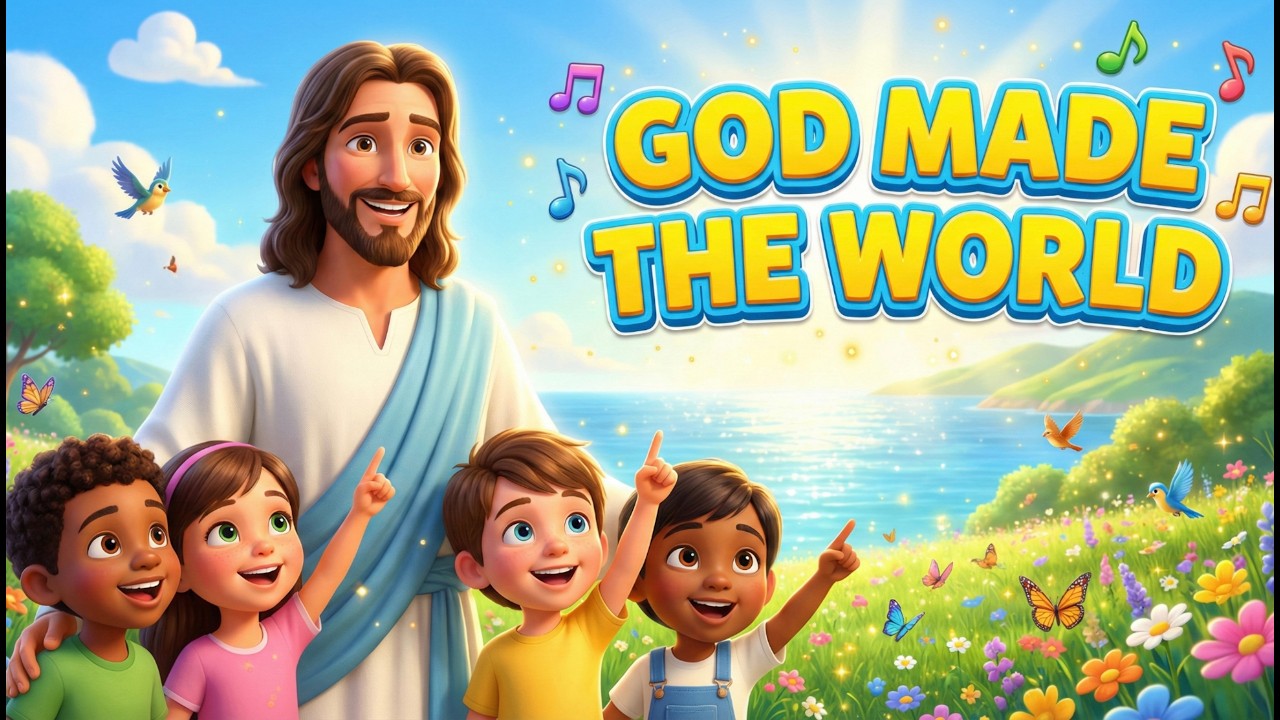 God Made the World | Christian Song for Kids | Bible Worship Fun & Learning