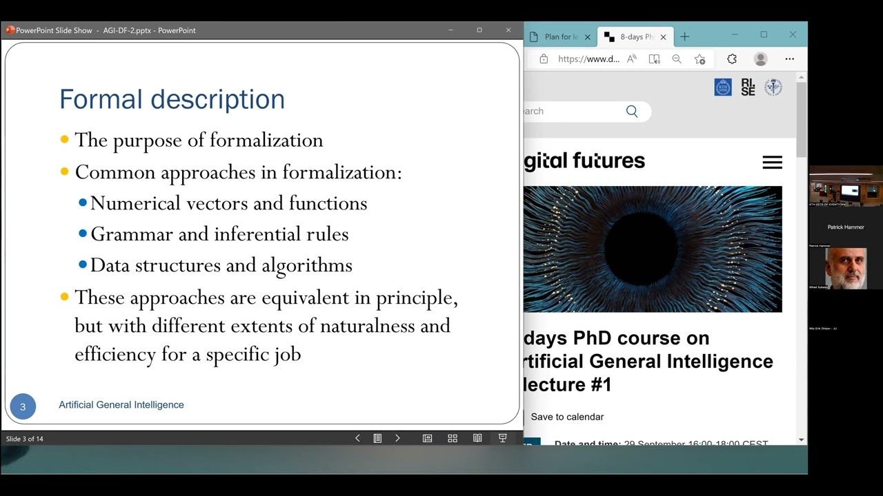 Artificial General Intelligence with Professor Pei Wang, Lecture 2 out of 8