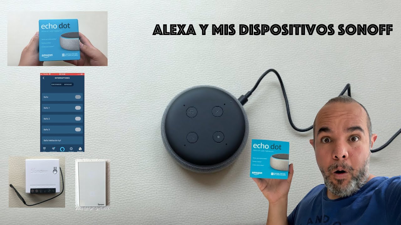 Configuraci&oacute;n de interruptores Sonoff con alexa echo dot de Amazon