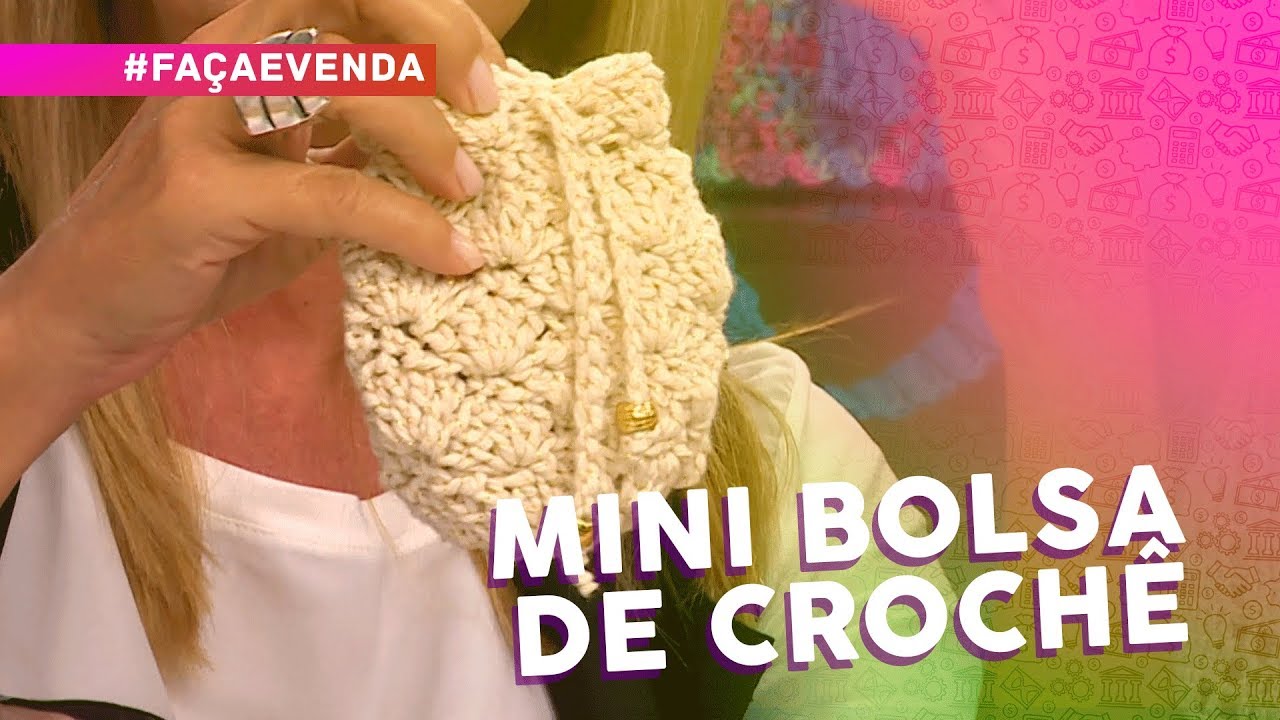 Mini bolsa em crochê por Renata Vieira