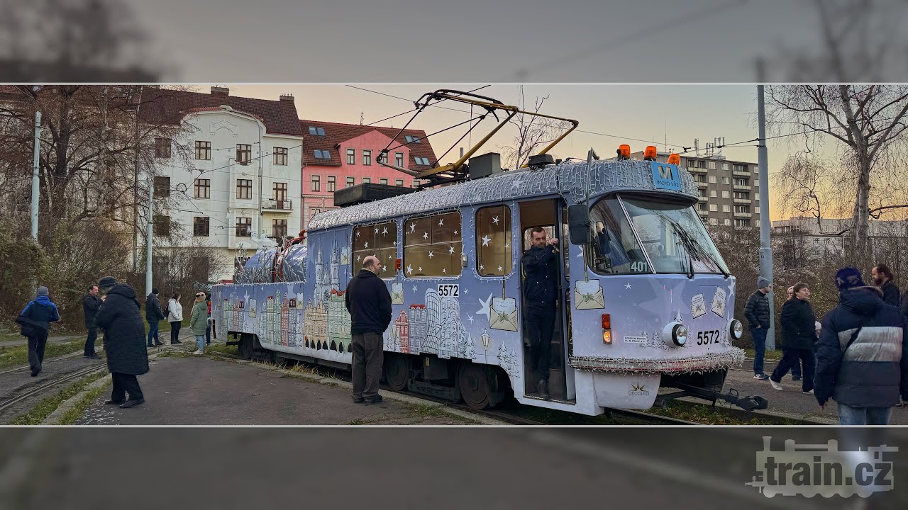 Pražské vánoční tramvaje 2024