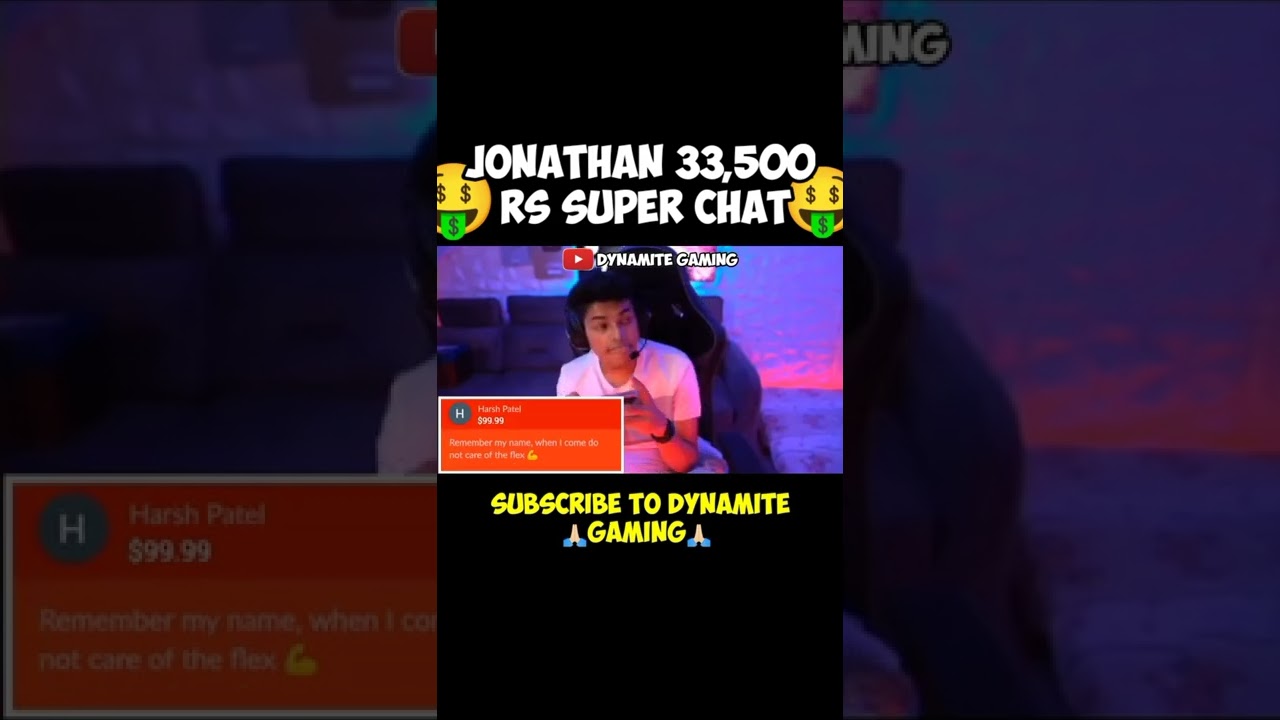 🤑 @JONATHANGAMINGYT 33,500 RS SUPER CHAT 🤑 #jonathangaming #jonathan #jonathanpubg #bgmi #shorts