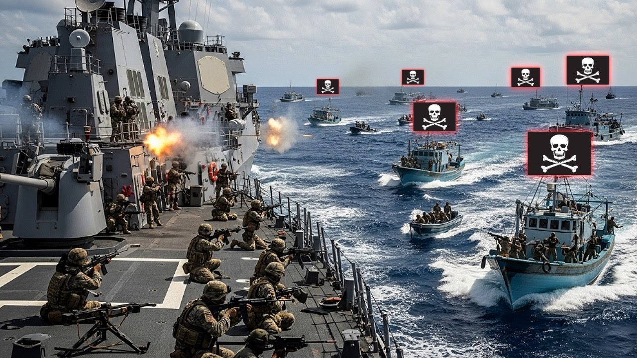 35 Pirate Boats Swarmed a US Navy Supply Ship. What Happened Next Was Chaos